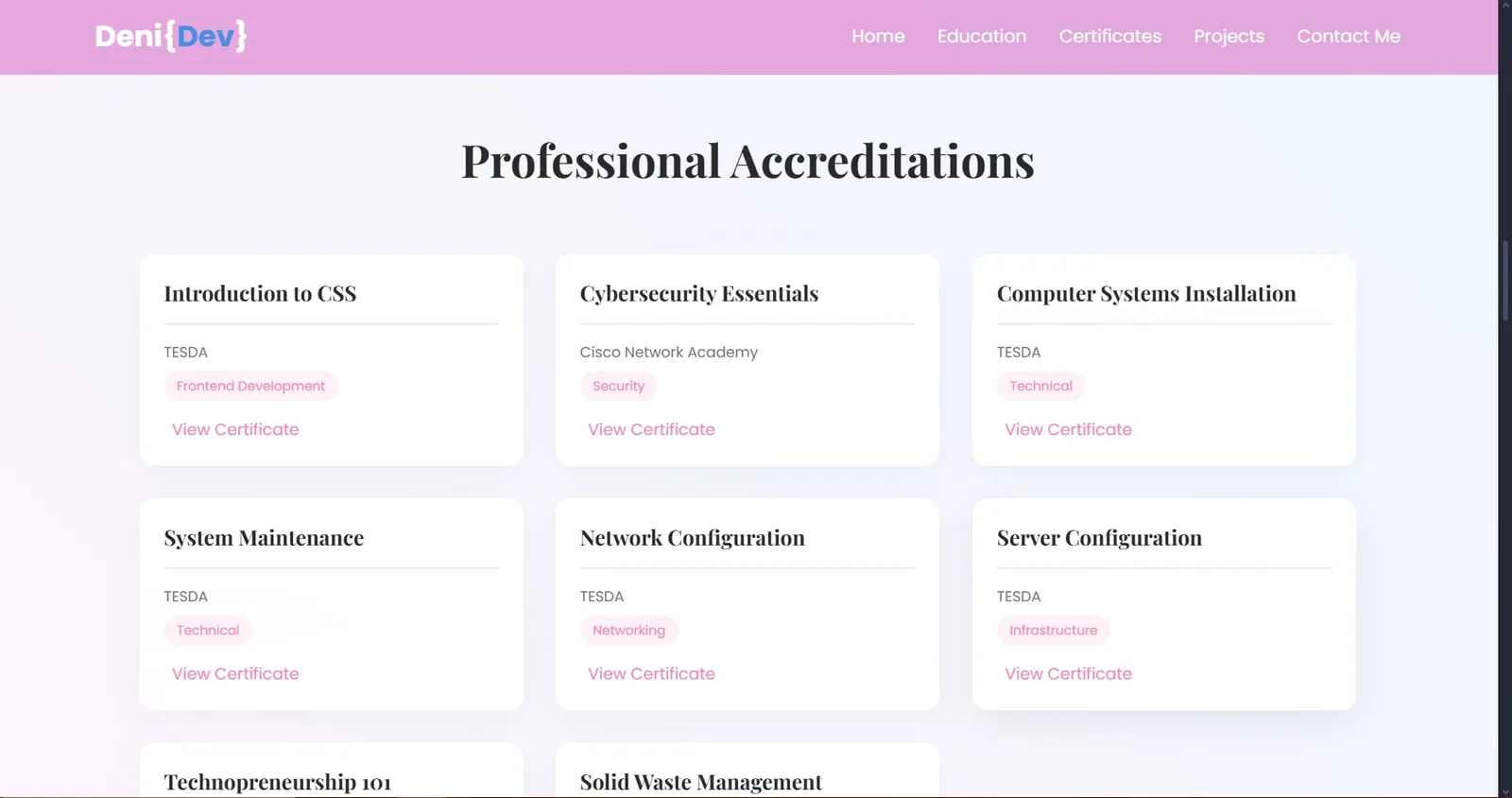 DeniDev — Designer Portfolio screenshot 3