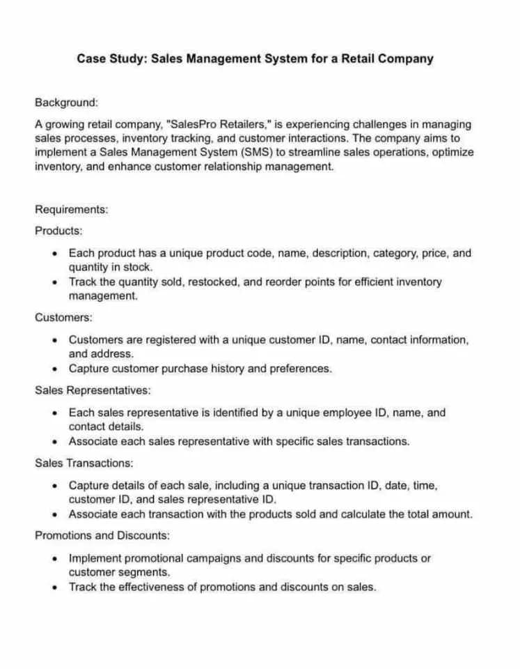 Retail Sales Management ERD screenshot 1