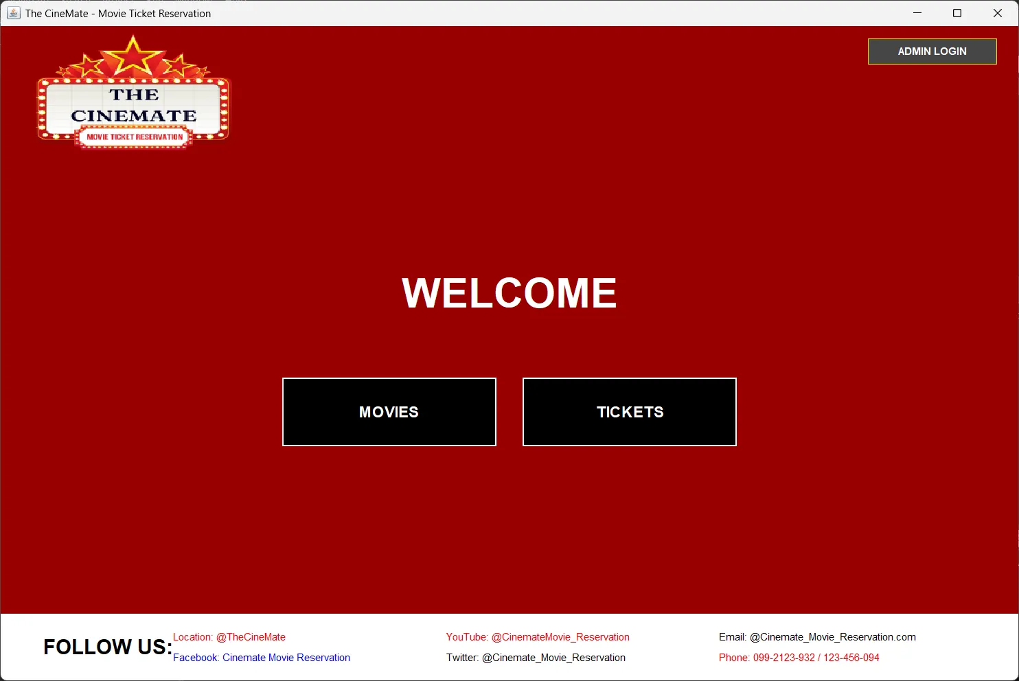 CineMate Ticketing System screenshot 1