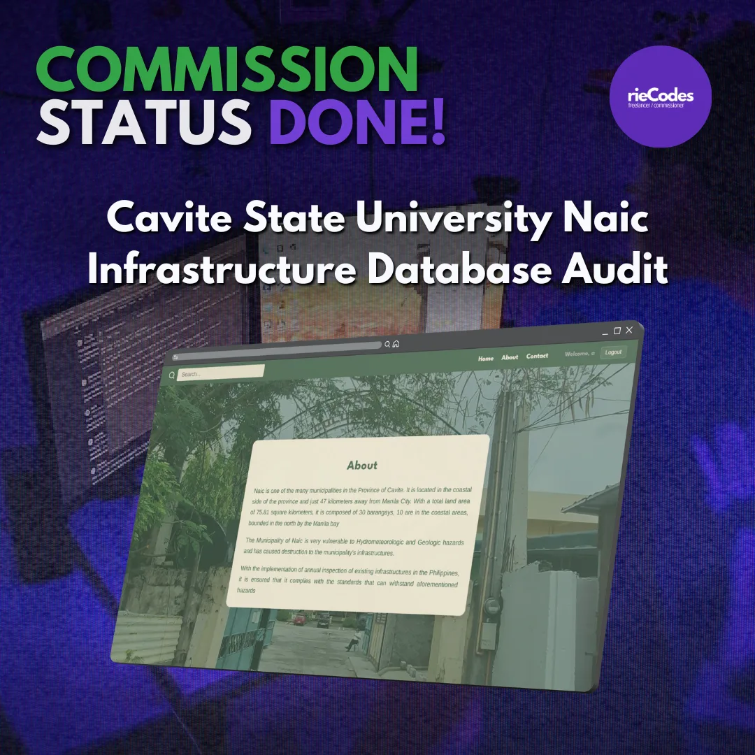 InfraVault – CvSU Naic Infrastructure Audit screenshot 2