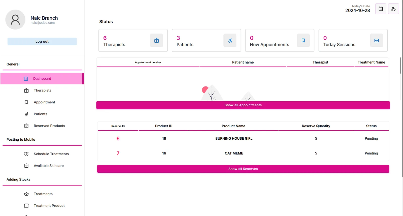 DermaCare Appointment & Inventory screenshot 2