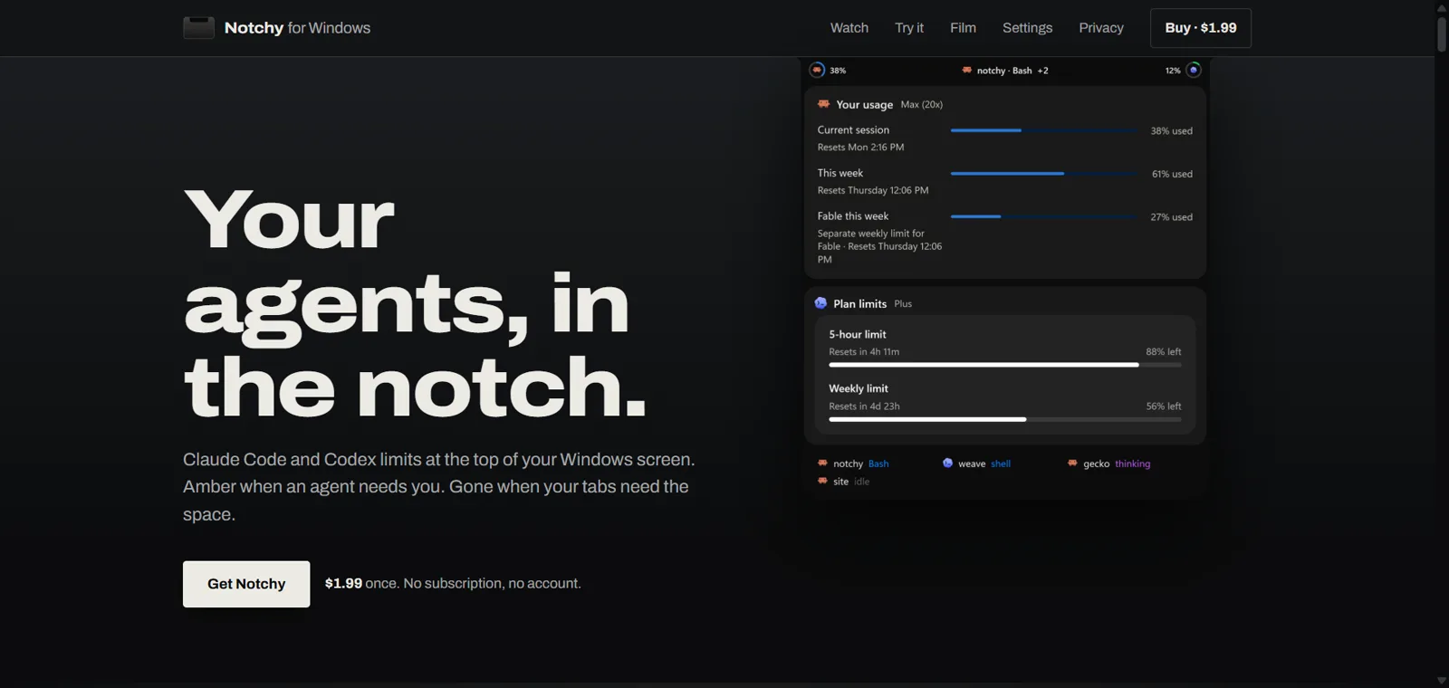 Notchy for Windows screenshot 1