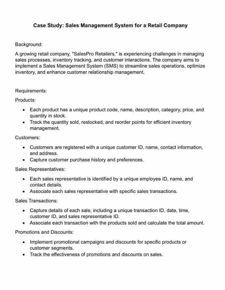 Retail Sales Management ERD screenshot 1