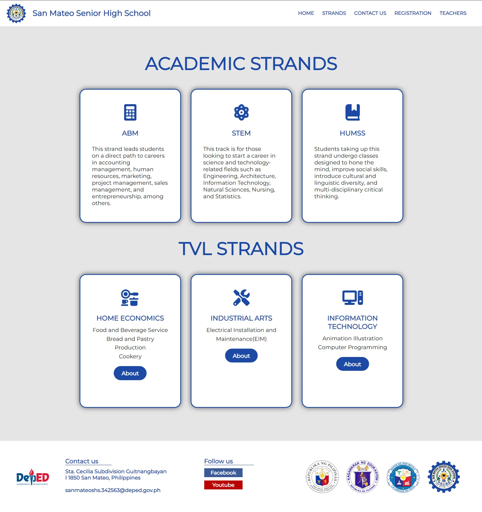 San Mateo Senior High School Website screenshot 2